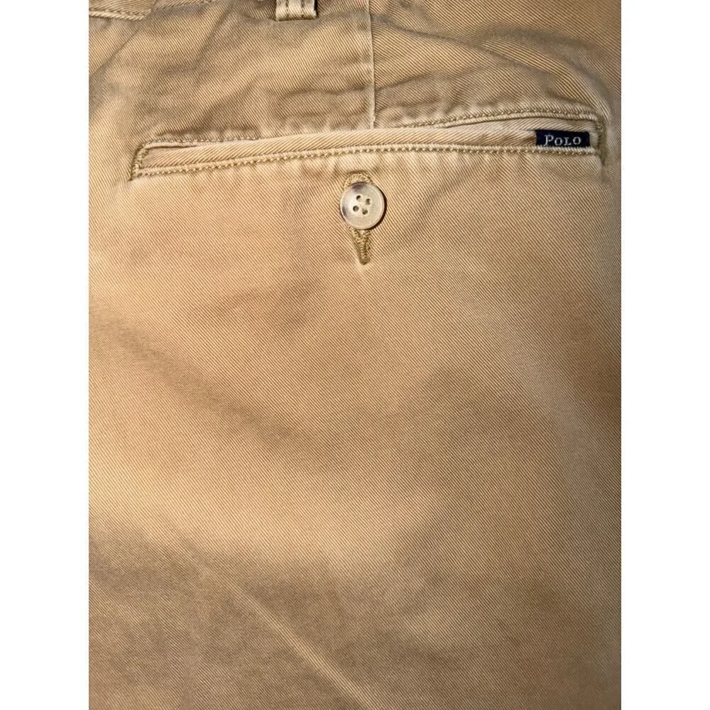 Polo Ralph Lauren Men's Relaxed Fit Flat Front Chino Khaki Pants - Size 40x32